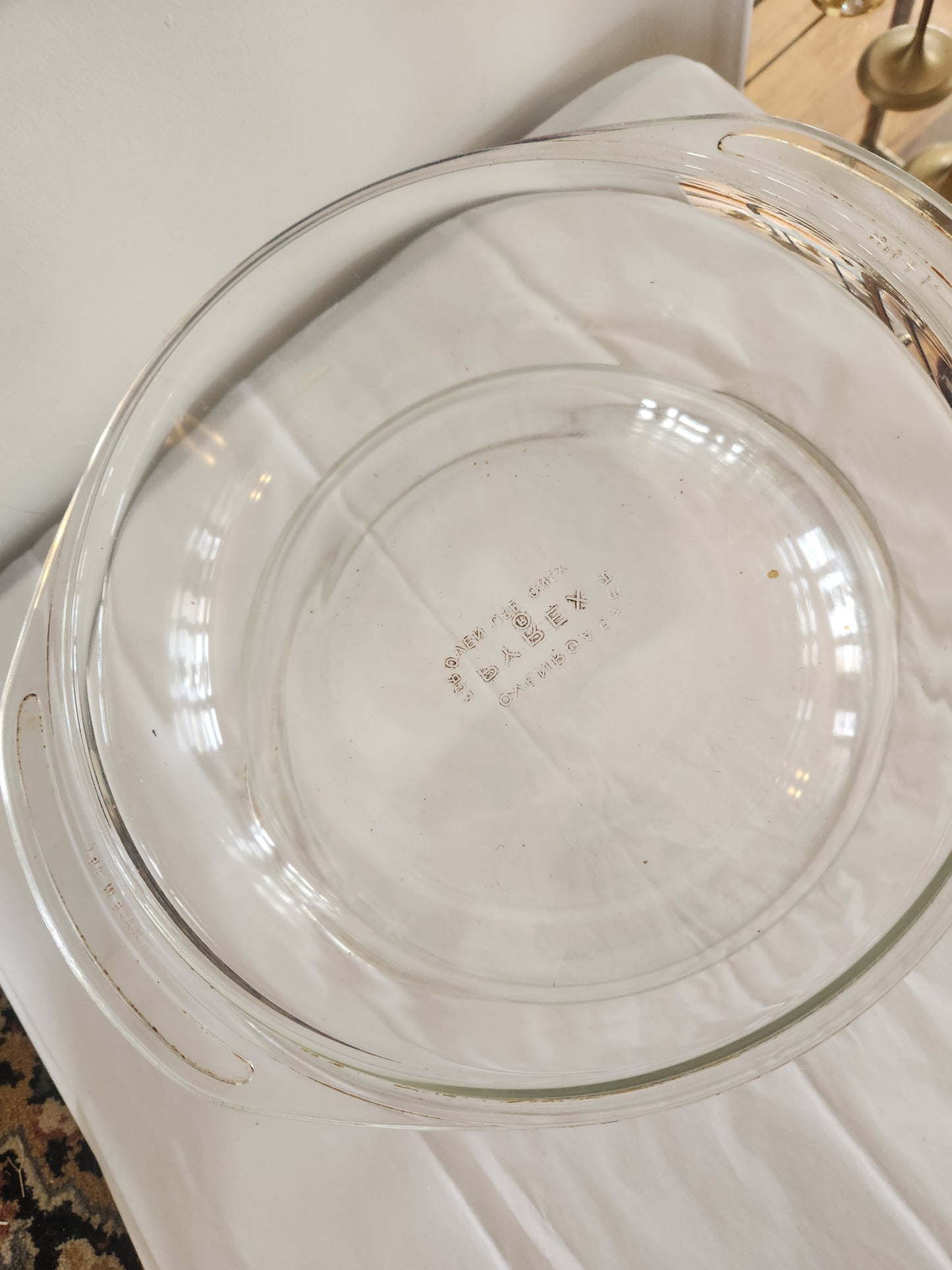 Set of 2 Clear Pyrex Bowls