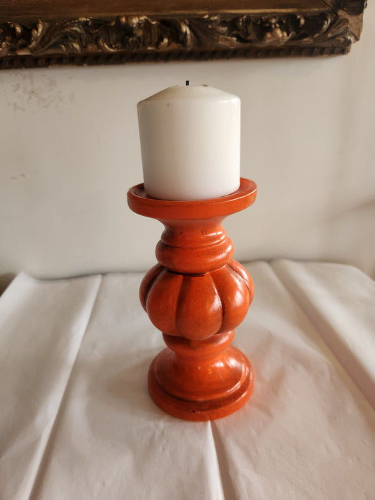 MCM Orange Candle Pedestal