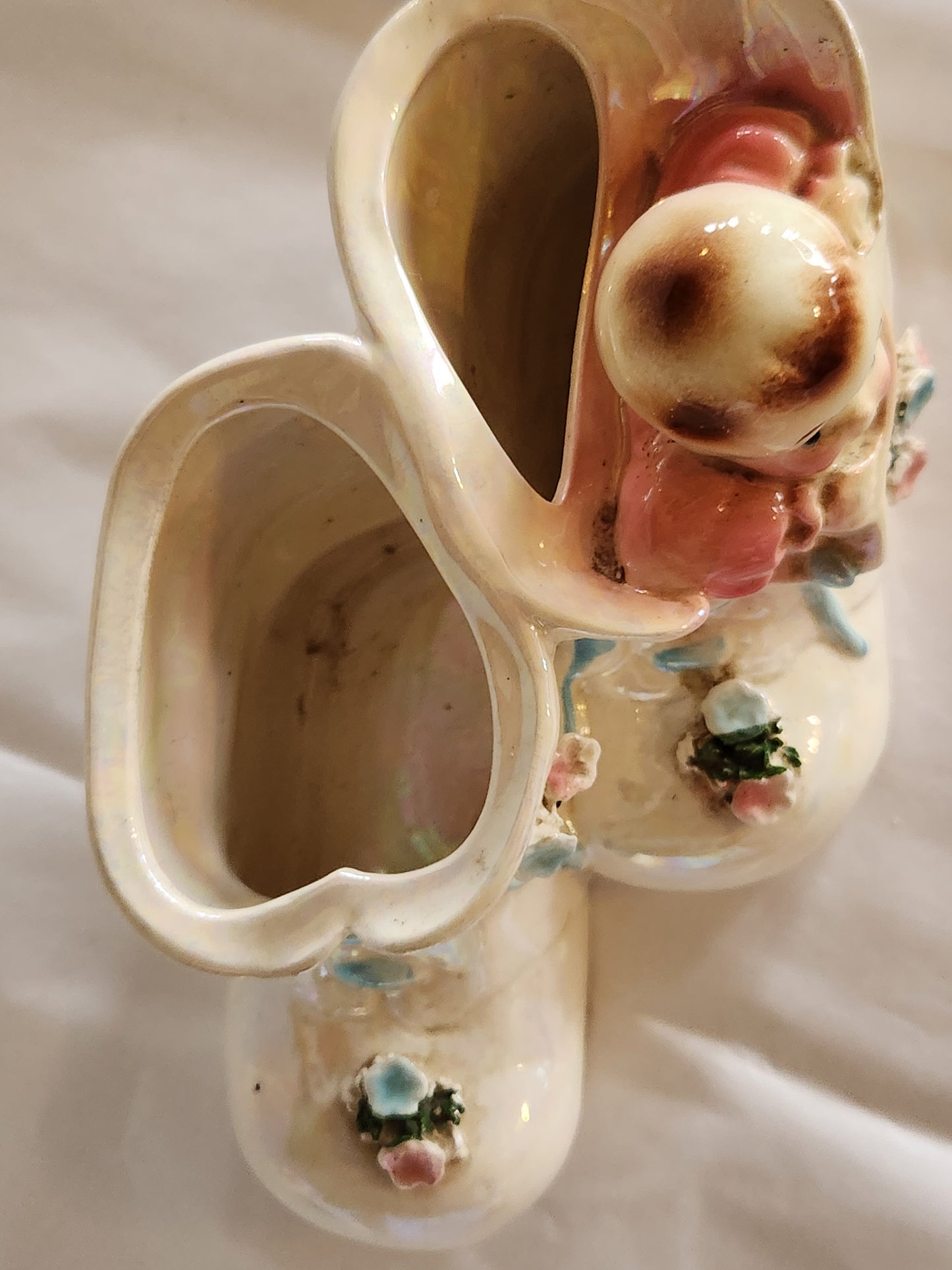 Vintage Baby Booties Vase/Planter