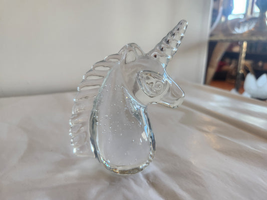 Bubble Glass Unicorn Paper Weight