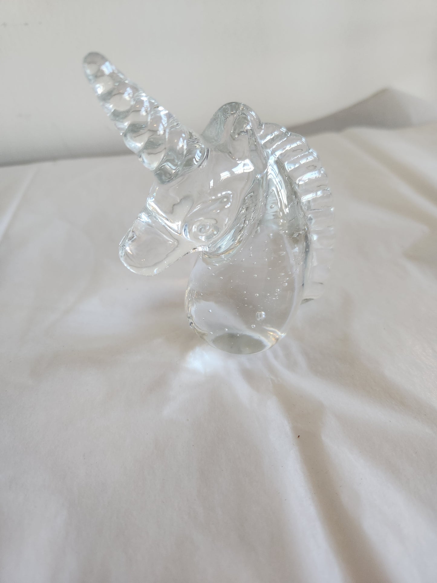 Bubble Glass Unicorn Paper Weight