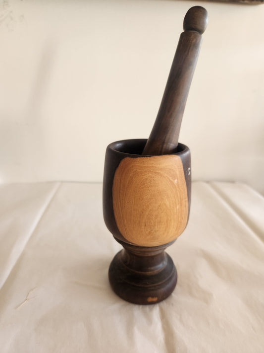 Wooden Pestle and Mortar