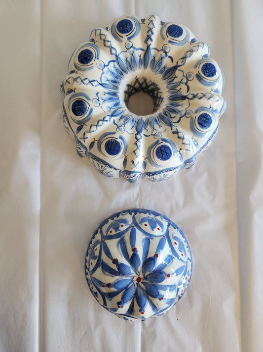 Locally Made Blue White Wall Art Pottery
