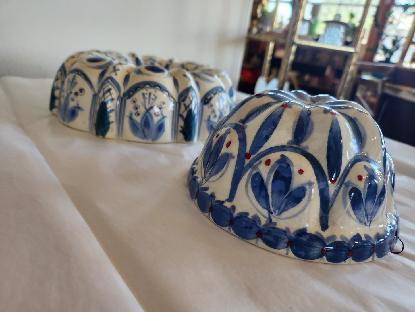 Locally Made Blue White Wall Art Pottery