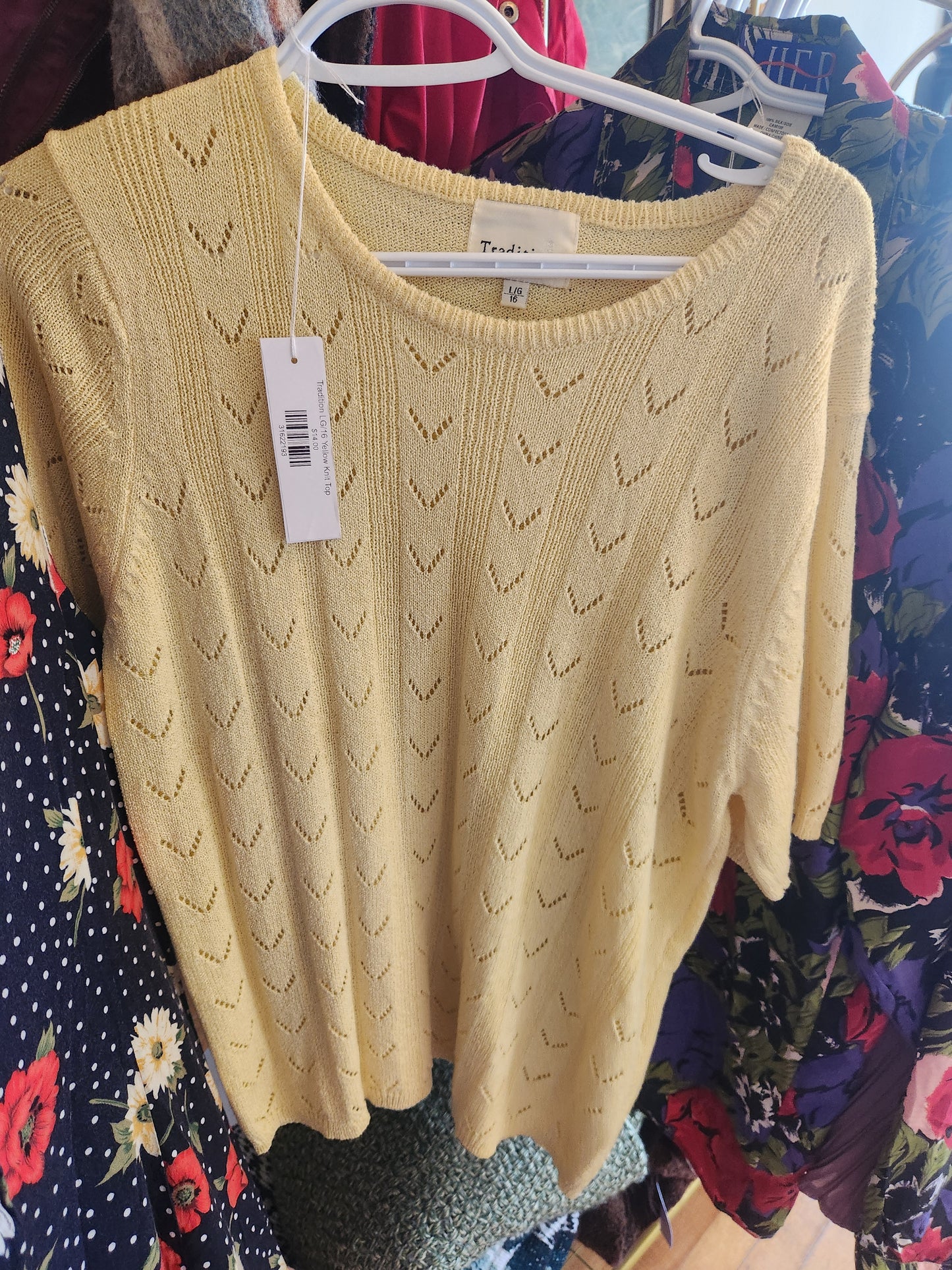 Tradition LG/16 Yellow Knit Top