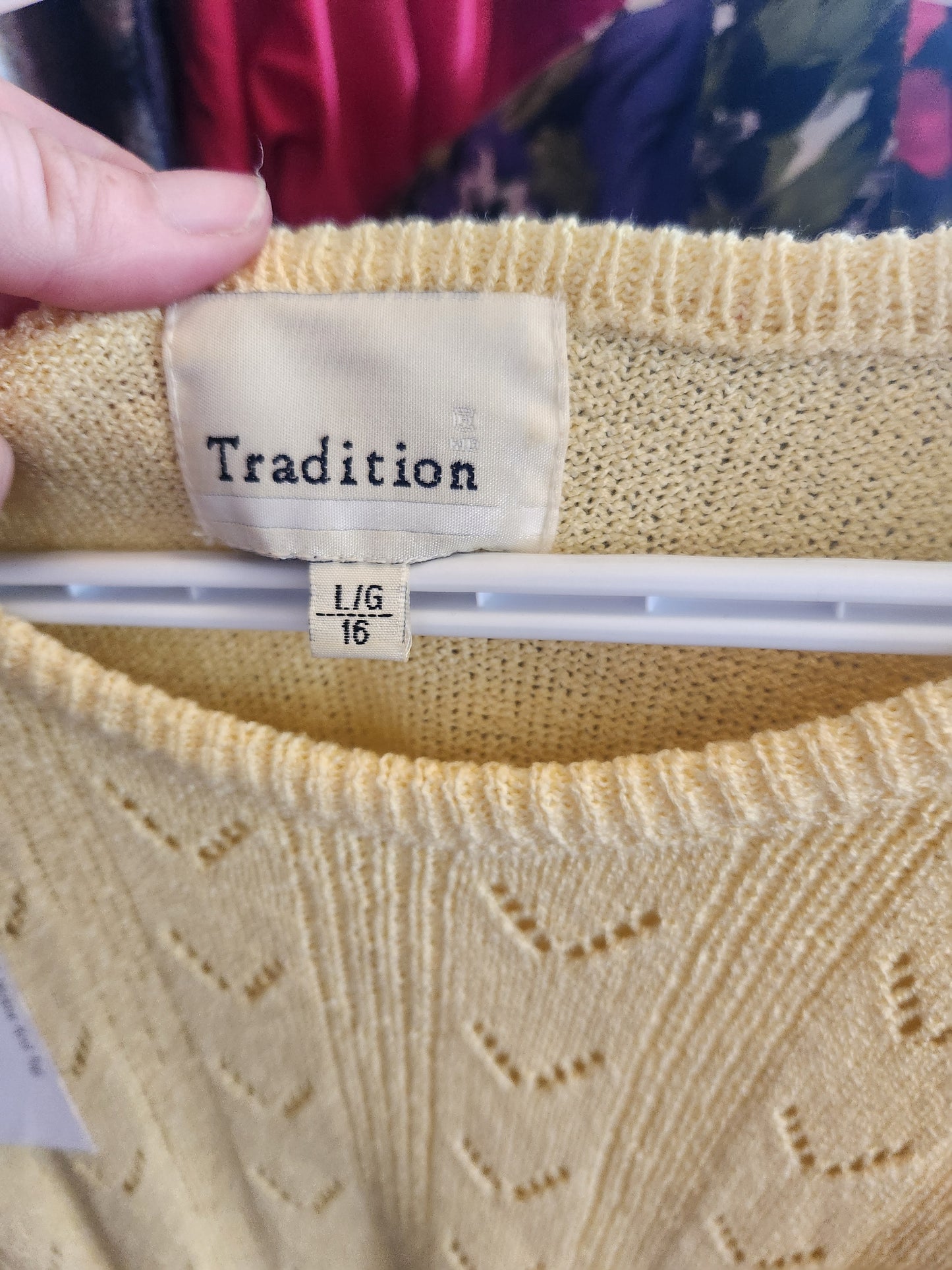 Tradition LG/16 Yellow Knit Top