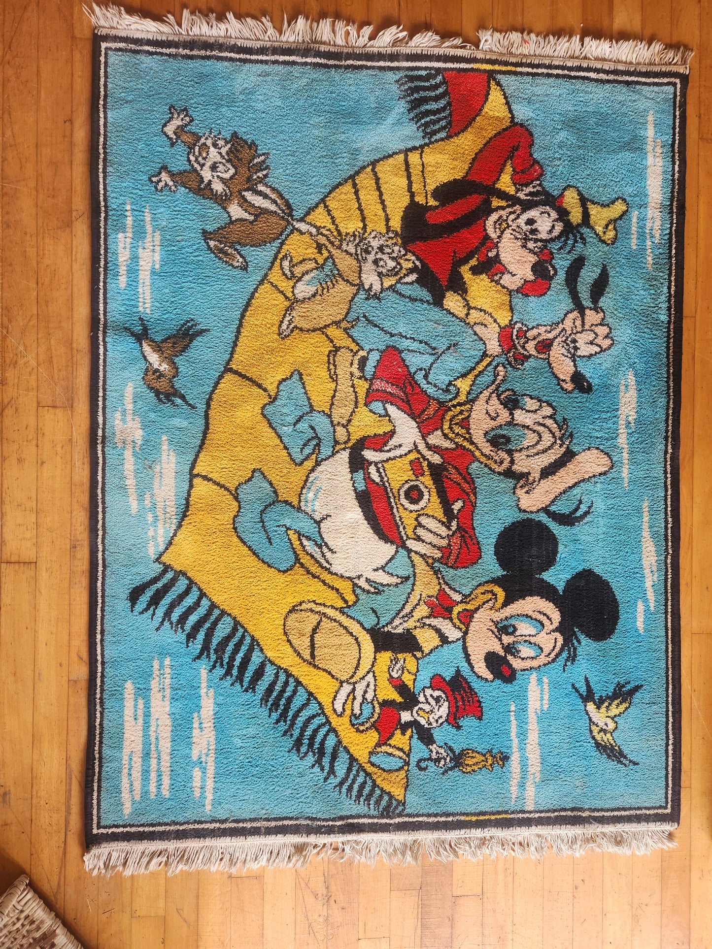 Vintage Handknotted Disney Rug