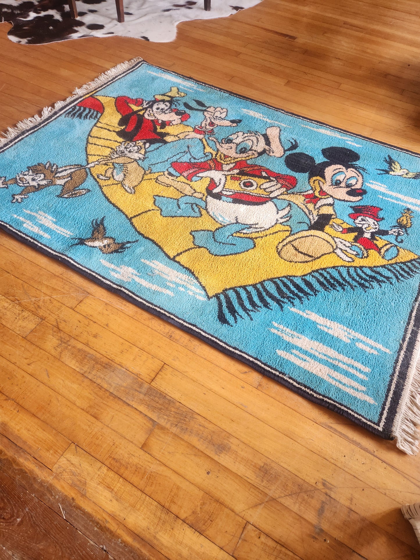 Vintage Handknotted Disney Rug