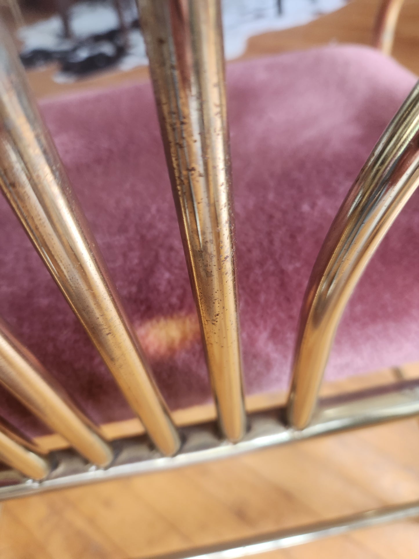 'Brass' and Glass Vanity Set