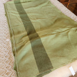Unmarked Green Wool Point Blanket