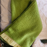 Green Waffle Knit Blanket