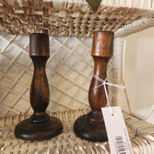 Wood Candlesticks (Pair)