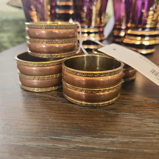 Brass and Copper Napkin Rings (5)