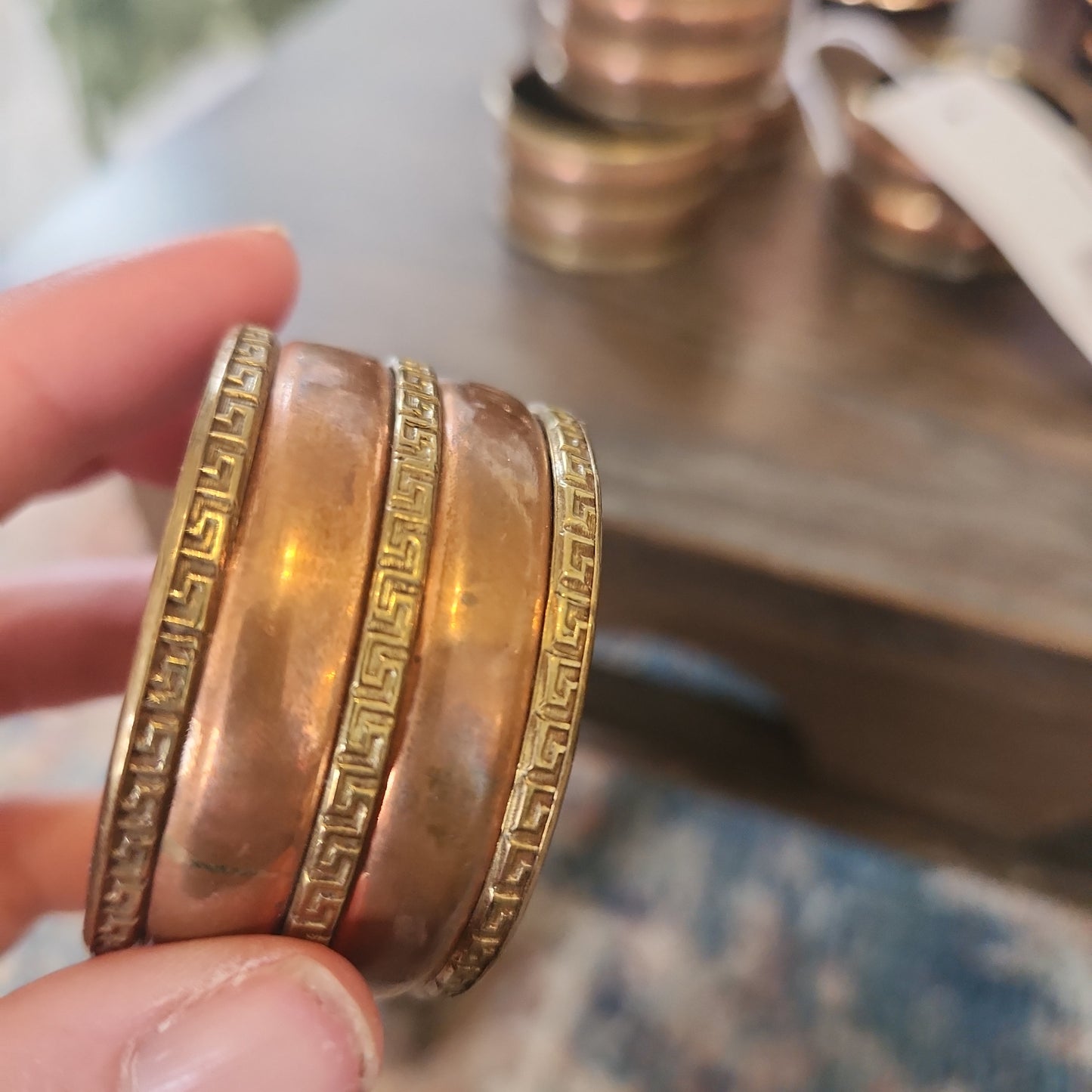 Brass and Copper Napkin Rings (5)