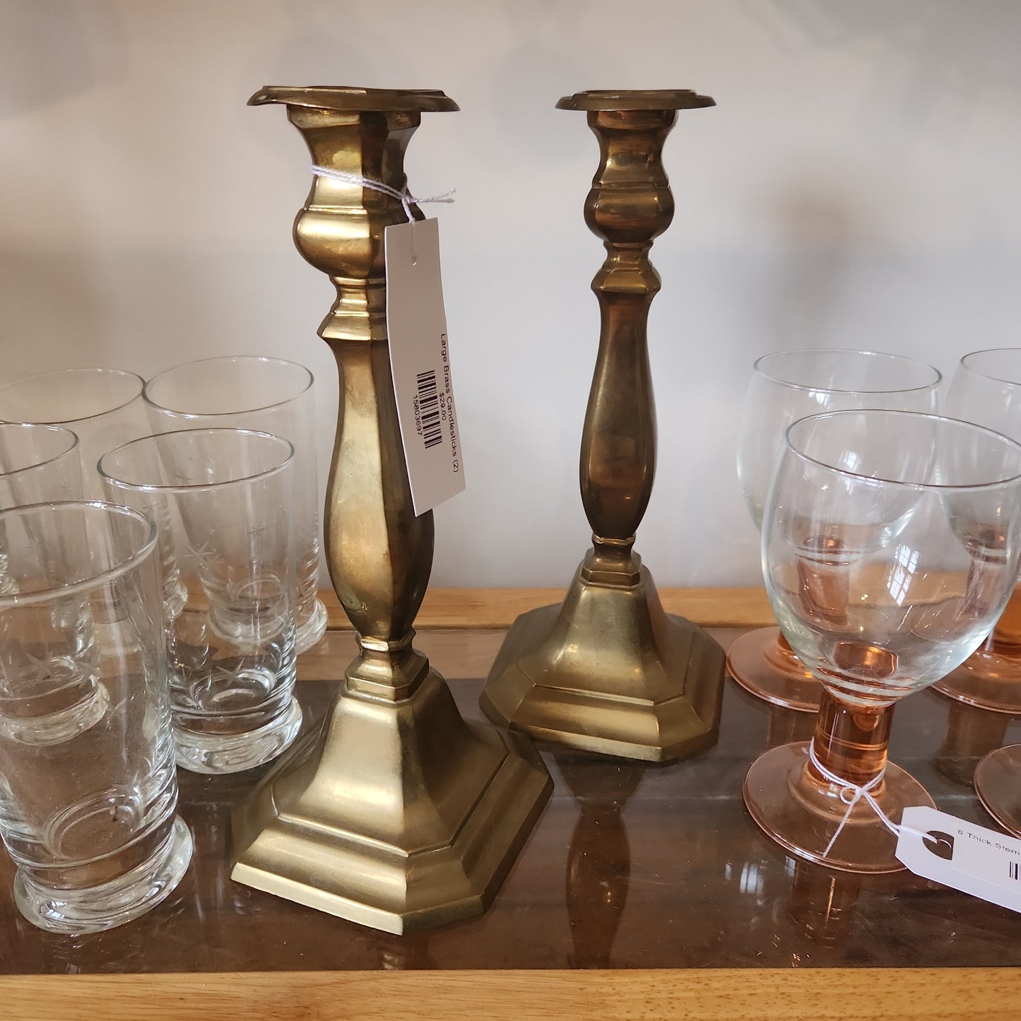 Large Brass Candlesticks (2)