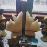 Maple Leaf Onyx Bookends