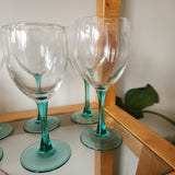 Turquoise Stemmed Wine Glasses