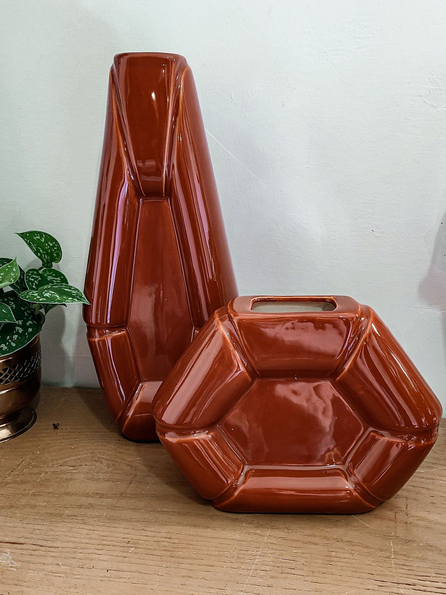Unique Brown vase (tall one only)