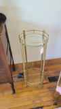 Painted "Brass" and Glass Plant Stand