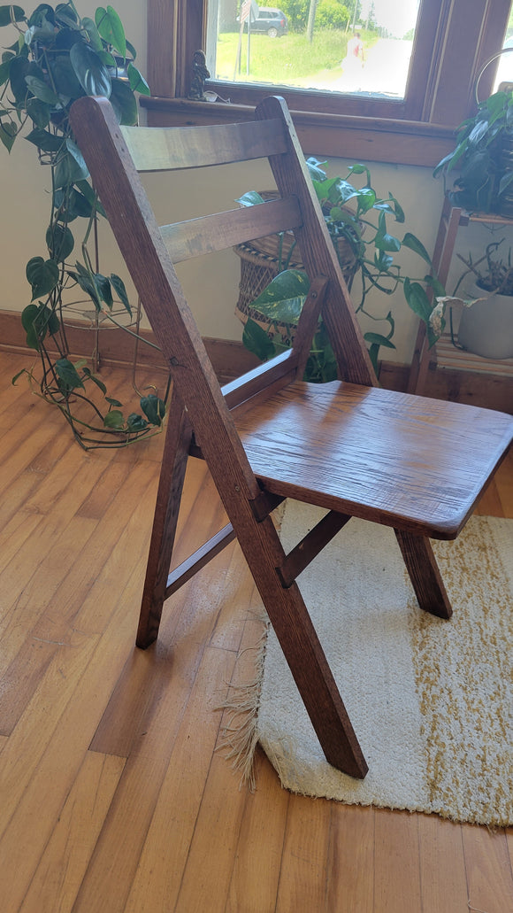 Antique Folding Wooden Chairs