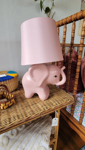 Ceramic Pink Elephant Lamp