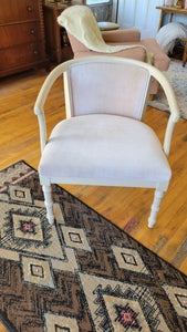 Pink and White Accent Chair