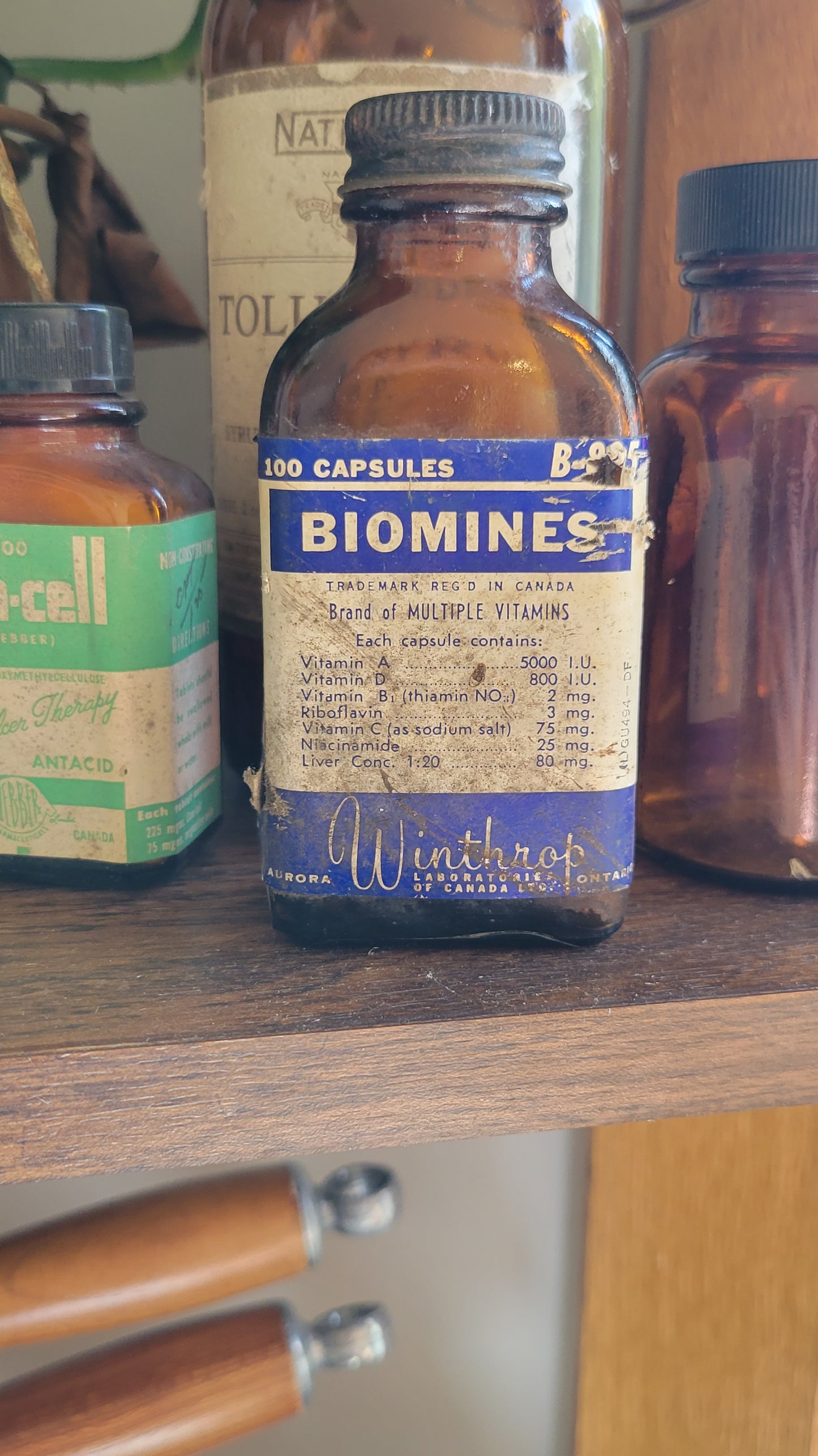 4pc Collection of Vintage Pharmacy Bottled