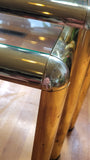 3 piece "brass" and glass nesting tables