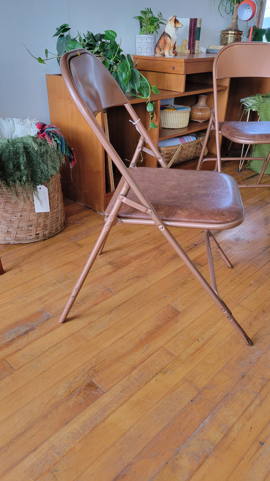 Copper like Vinyl folding chairs