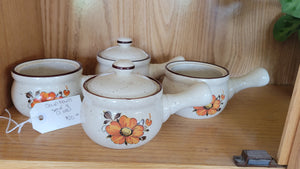 Orange Valencia Poppy Soup Bowls