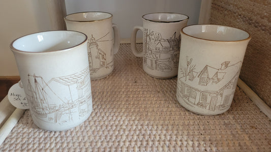 Set of 4 handcrafted mugs