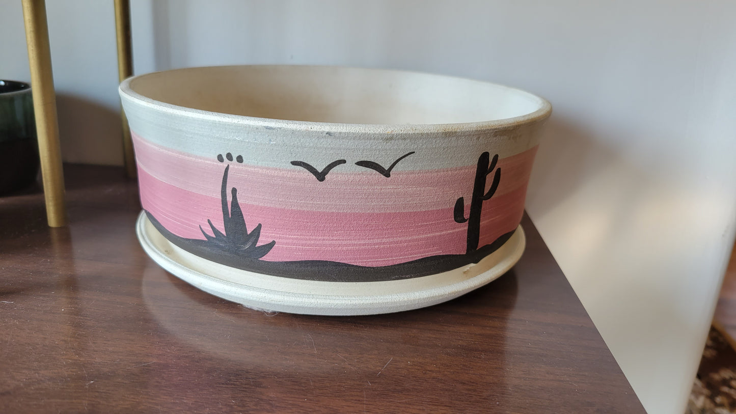 Handpainted Navajo Style Cactus Bowl