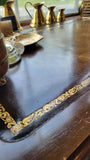 Leather Inset Desk with Brass Handles
