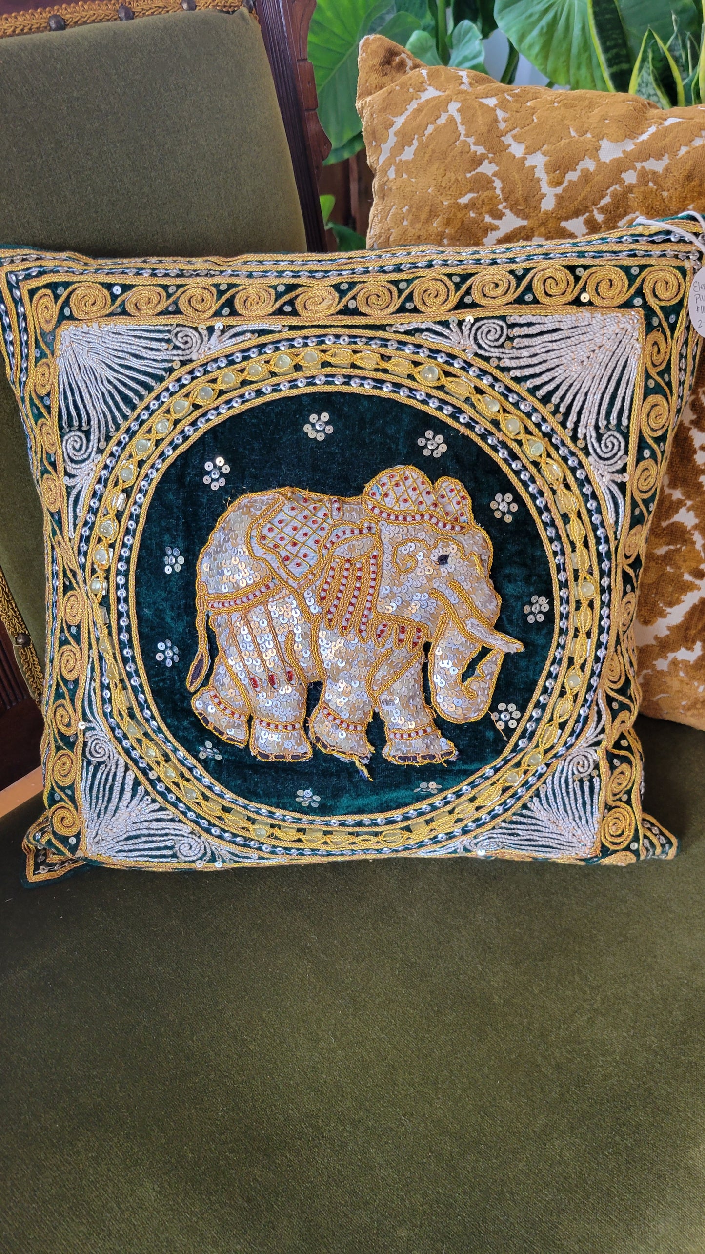 Beaded Elephant Pillows