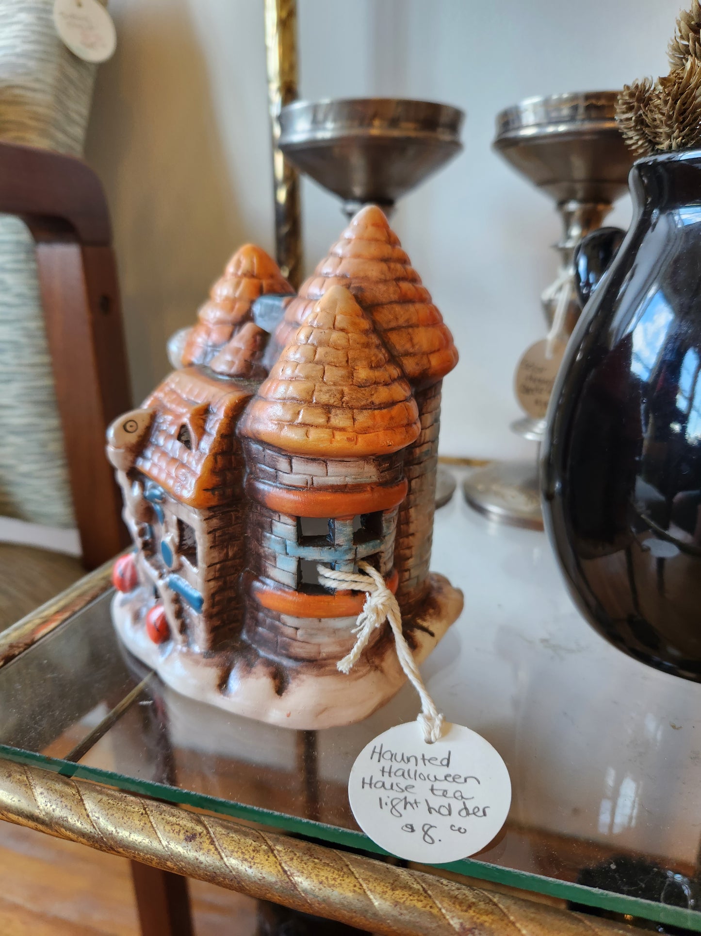 Ceramic Haunted House Tealight