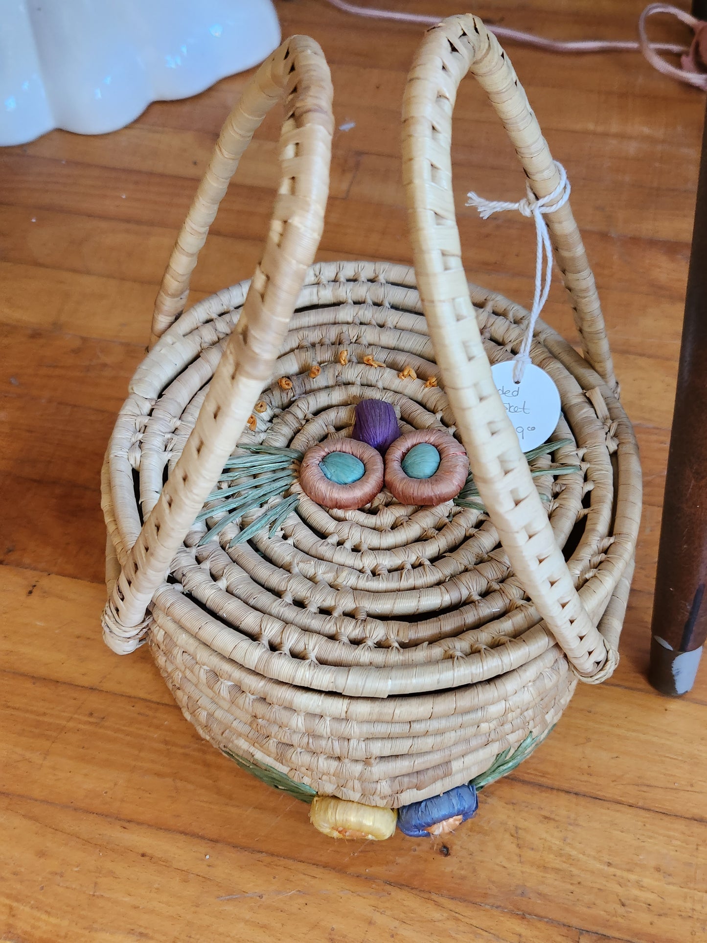 Lidded Floral Basket