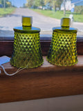 Wall Sconce with Clear and Green Glass