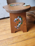 Hand Painted Heart Stool