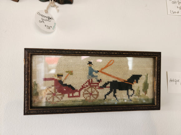 Antique Horse and Carriage Needlepoint