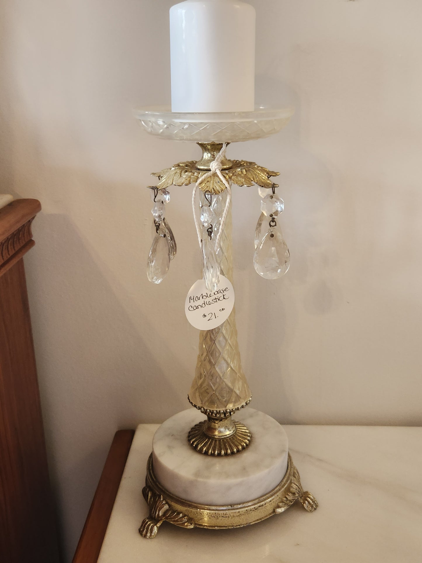 Brass/Marble Base Candle Stick