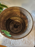 Large Hammered Brass Cover Pot