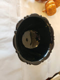 Black Glass Footed Bowl