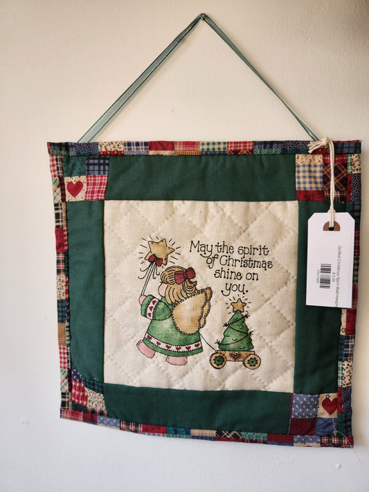 Quilted Christmas Spirit Wall Hanging