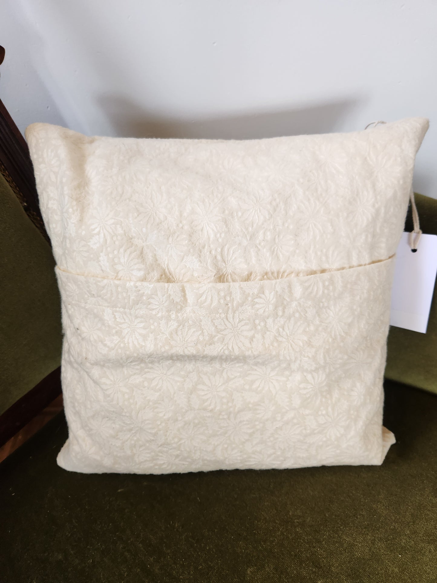 White Pointesetta Pillow