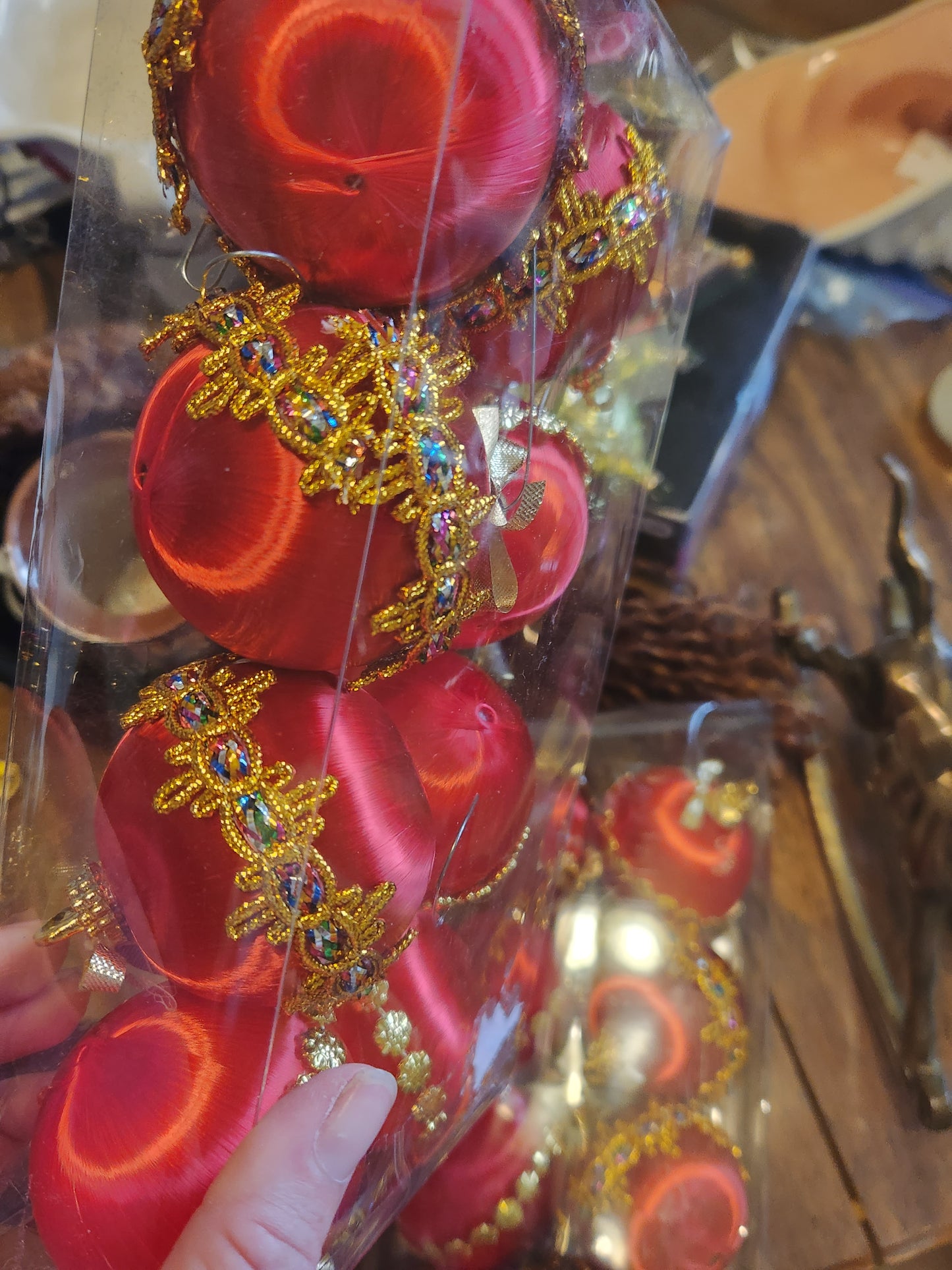 Embellished Satin Ornaments