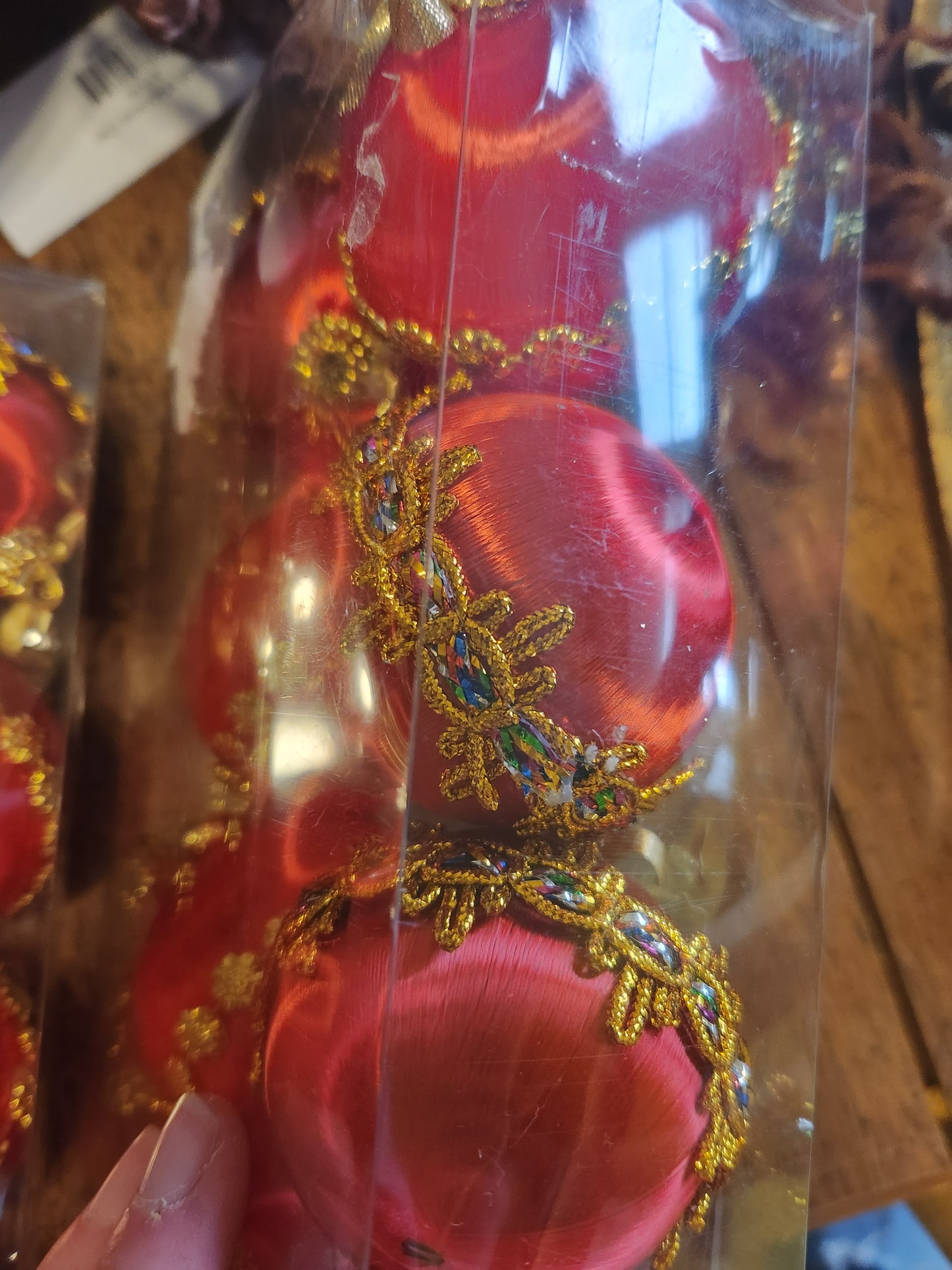 Embellished Satin Ornaments