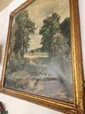 Antique Art Print in Ornate Frame