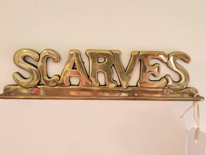 Brass "Scarves" Wall Hanger