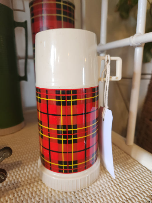Small Plaid Thermos Waterbottle