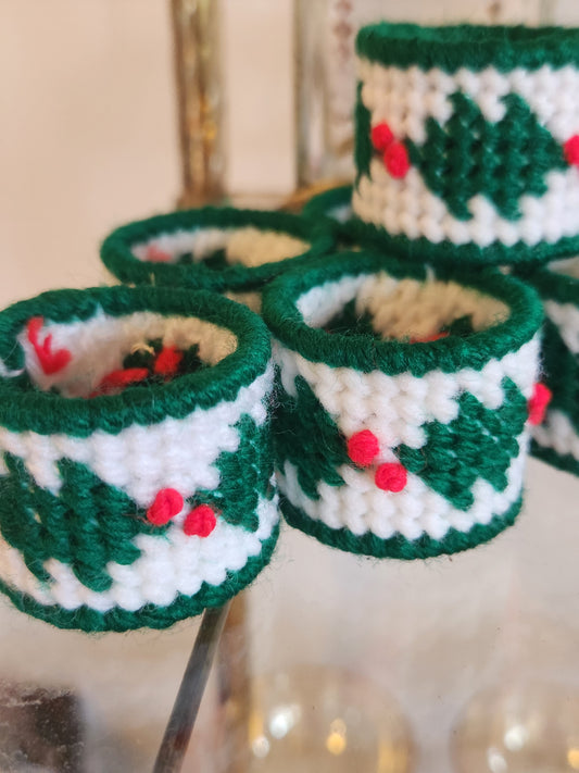 Needlepoint Christmas Napkin Rings